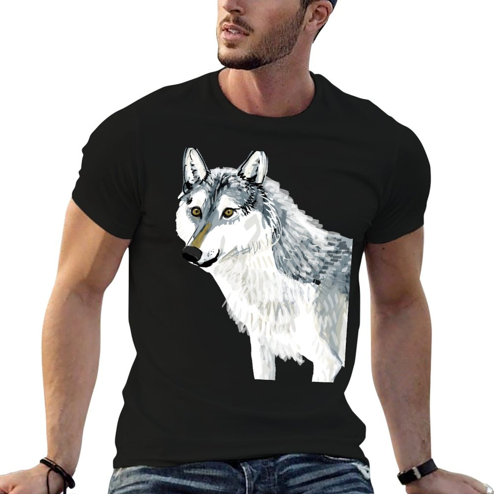 Alberta Lighting & Decor Reviews - Camiseta Totem Alberta Wolf casual leve
