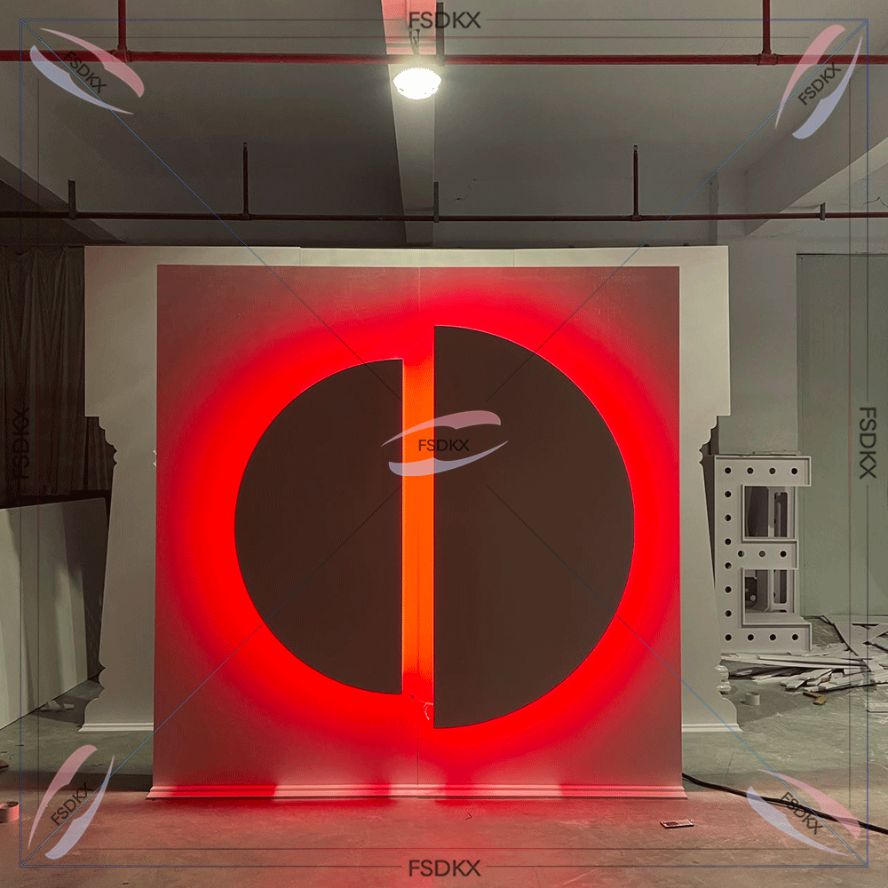 Lighting Decor Rentals - Contexto Quadrado RGB 3D, Stand Up
