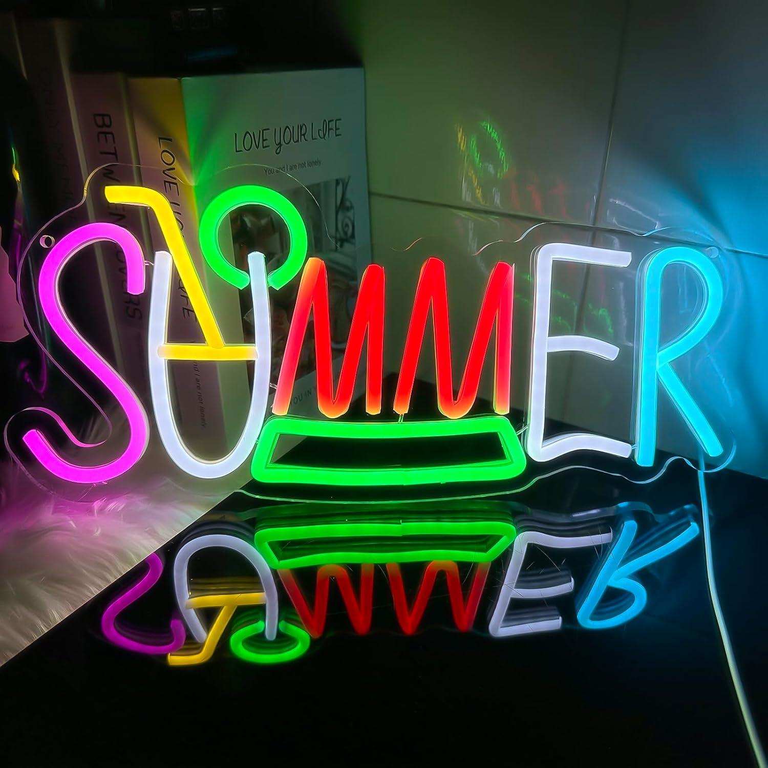 Lighting Decor Rentals - Letreiro Neon de Verão com Luzes