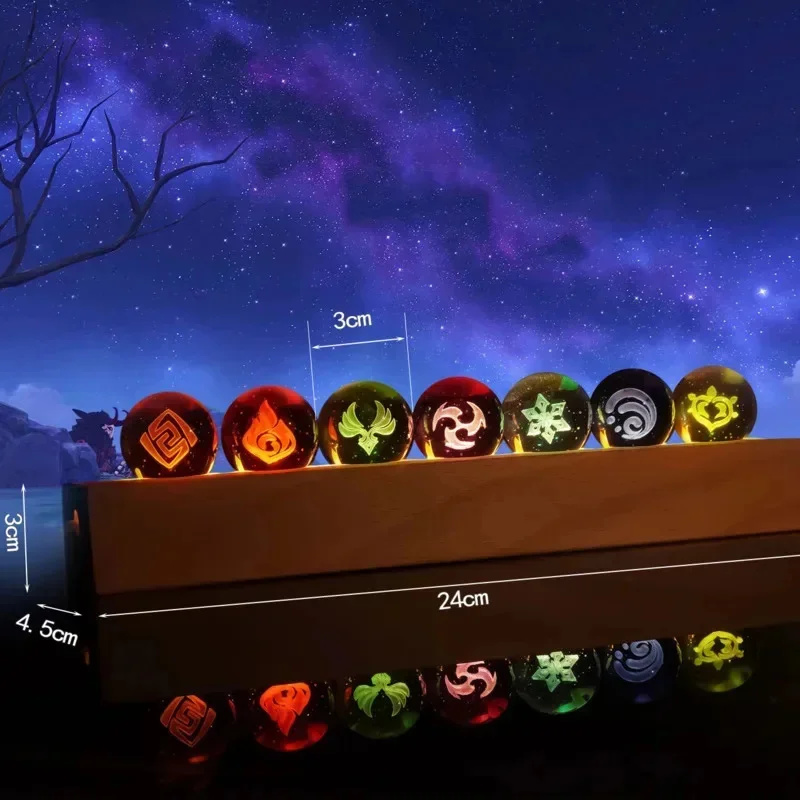 Elements Lighting Decor - Jogo genshin impacto bola de cristal