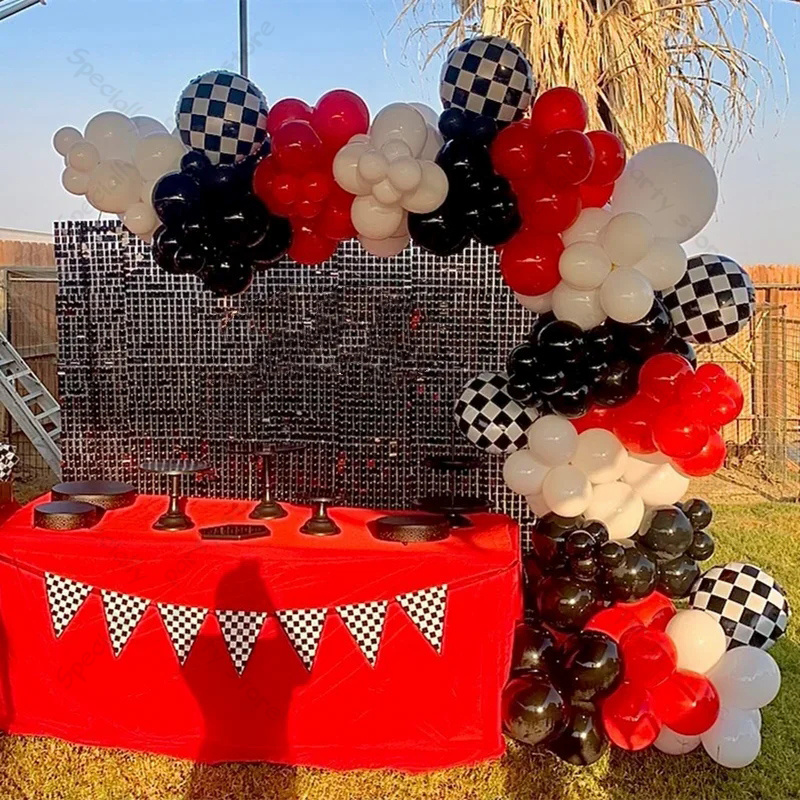 Lighting Mcqueen Birthday Decor - 123 pçs balões de aniversário de