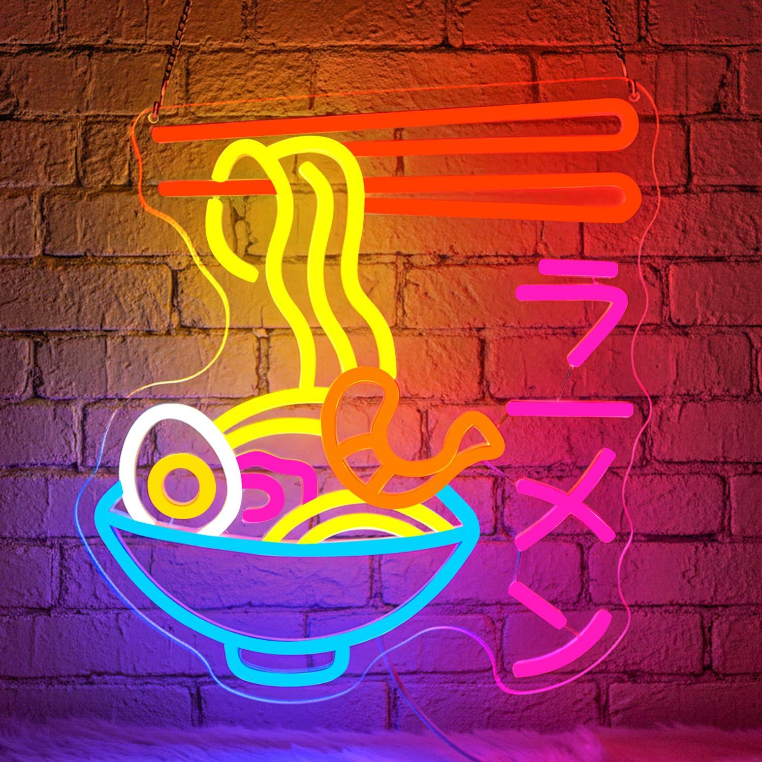 Lighting Decor For Room - Letreiro Neon de Ramen: Luz LED