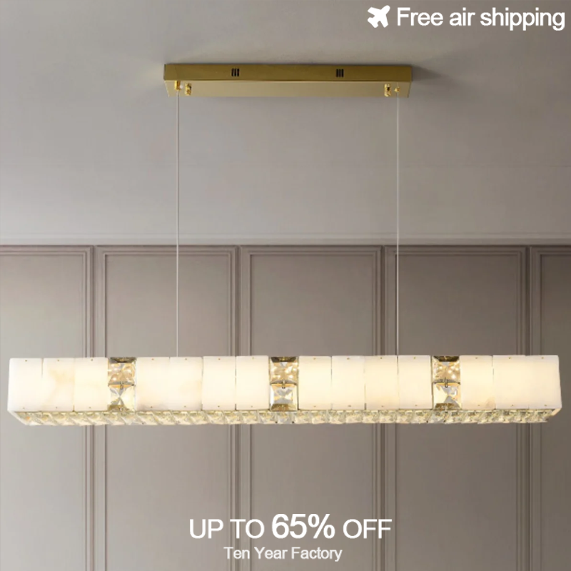 Elements Lighting Decor - Lustre LED moderno dourado preto com