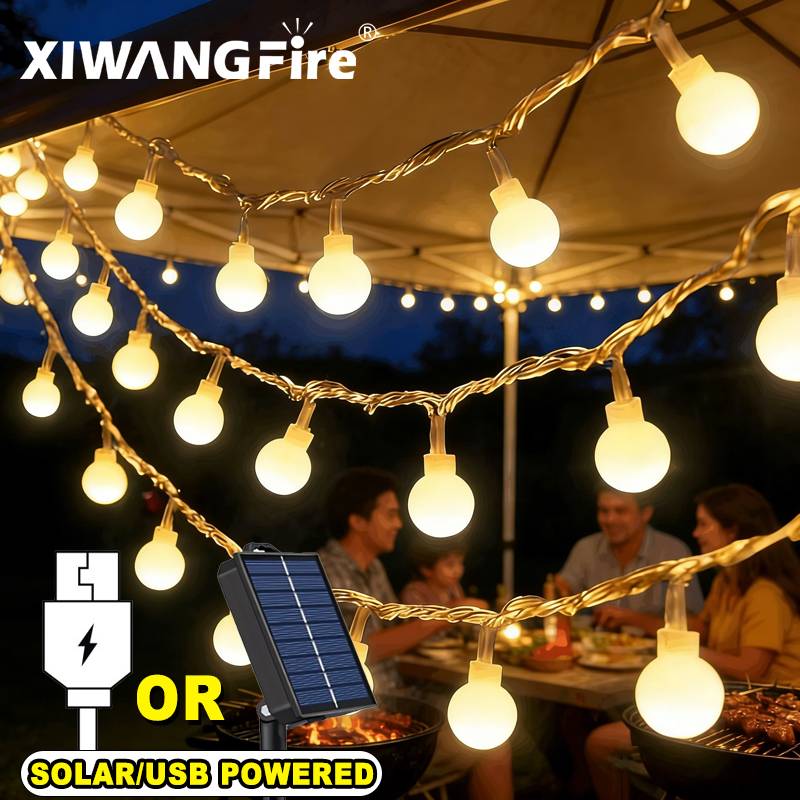 Luzes de Cordão Solares/USB/Ba - Lighting Decor For Room avaliação e preço
