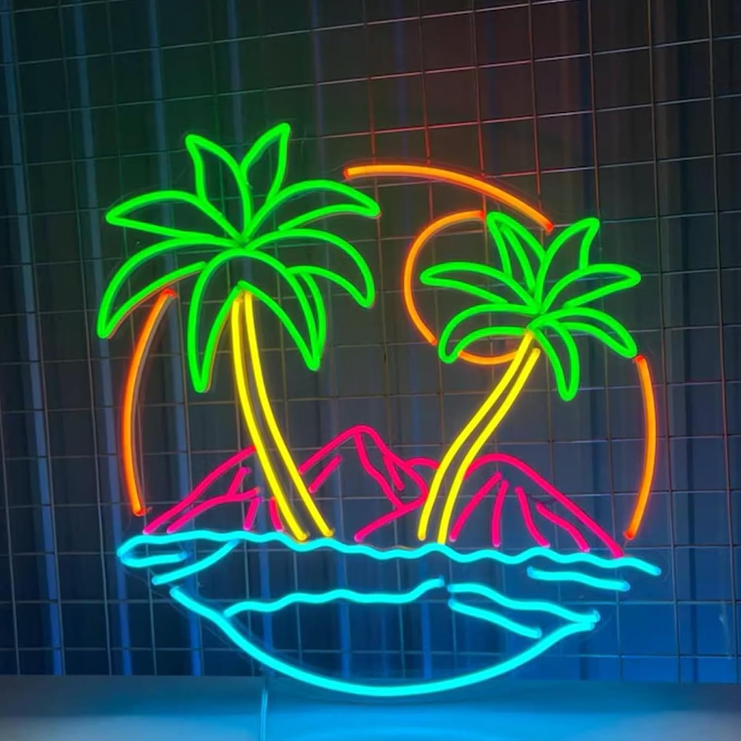 Letreiro Neon LED de Palmeira  - Lighting Decor Rentals avaliação e preço