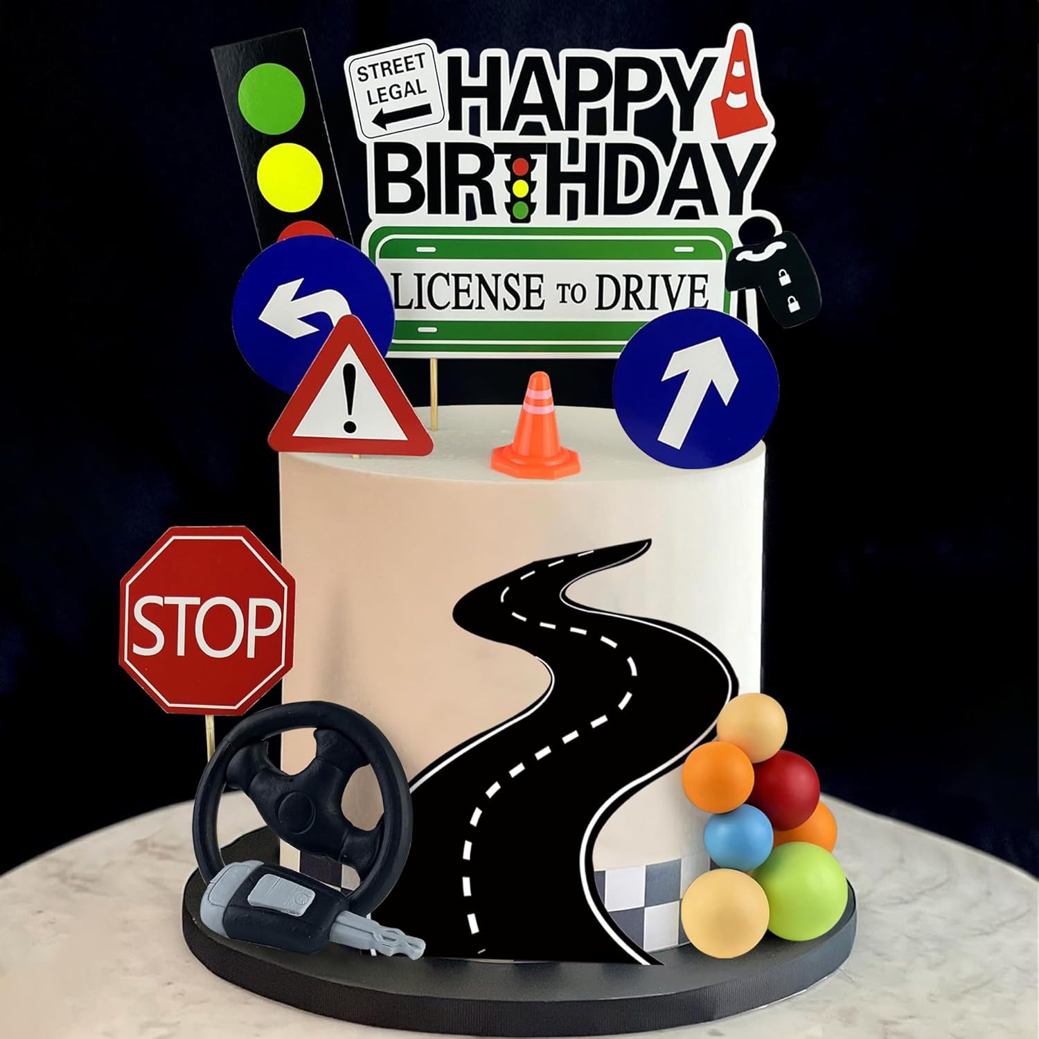 Topper de bolo de licença de m - Lighting Mcqueen Birthday Decor avaliação e preço