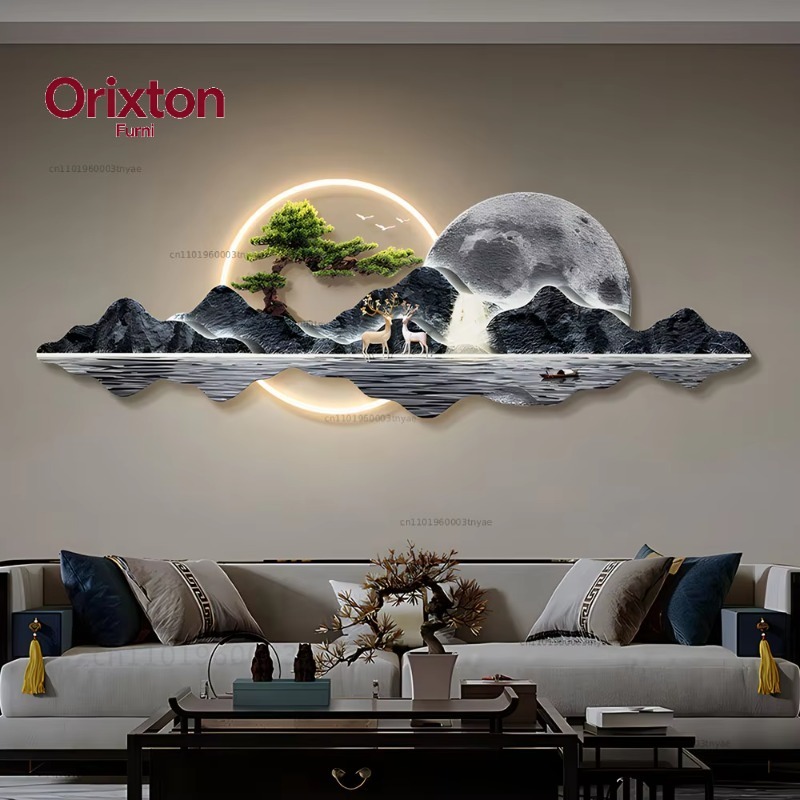 Arte de parede em tela com ilu - Home Decor Lighting Wholesale avaliação e preço