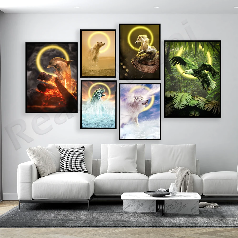 Pintura em tela leve com eleme - Elements Lighting Decor avaliação e preço