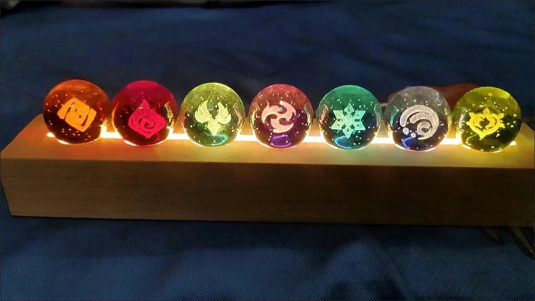 Jogo genshin impacto bola de c - Elements Lighting Decor avaliação e preço
