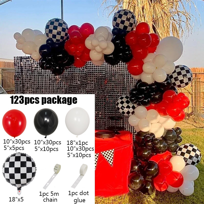 123 pçs balões de aniversário  - Lighting Mcqueen Birthday Decor avaliação e preço