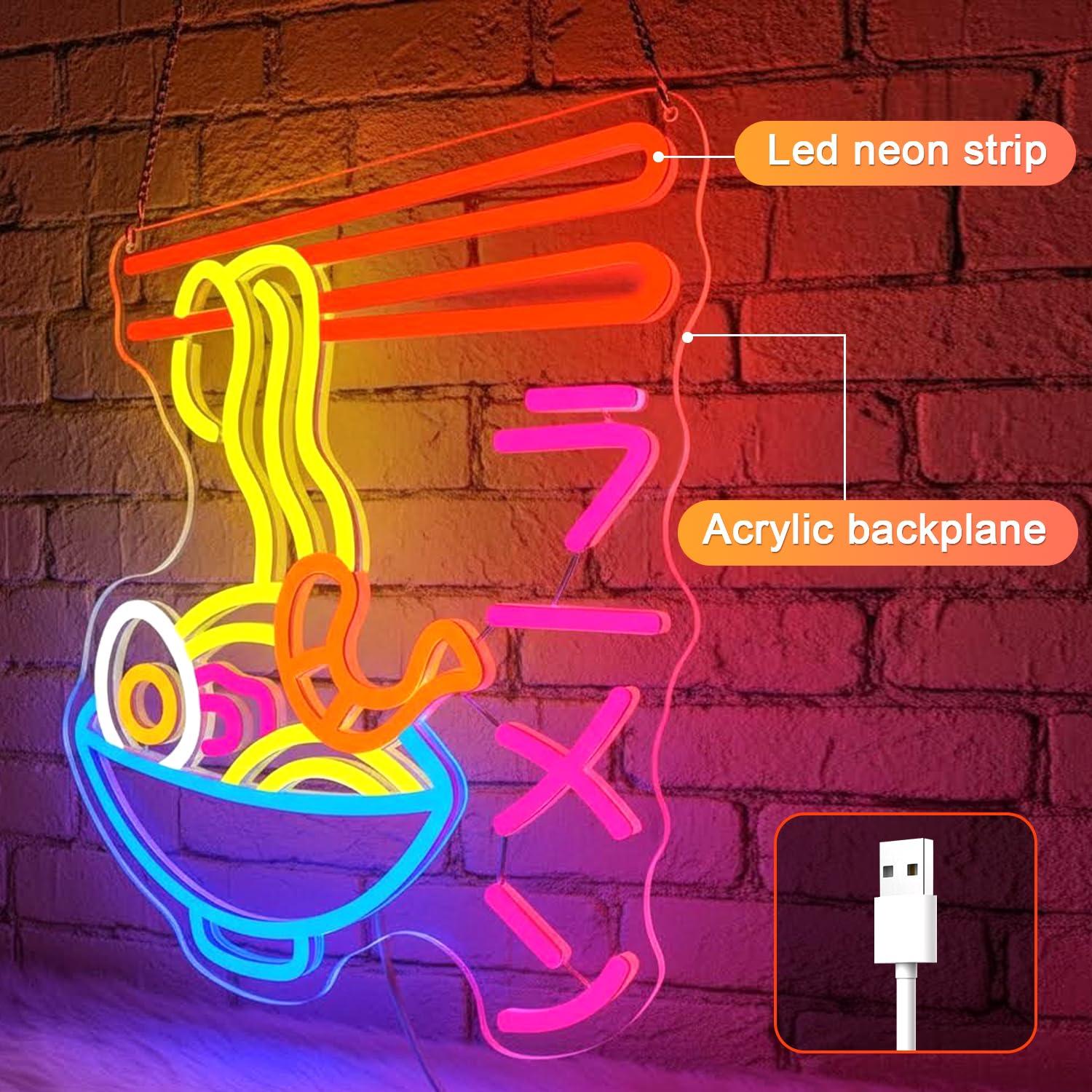 Letreiro Neon de Ramen: Luz LE - Lighting Decor For Room avaliação e preço