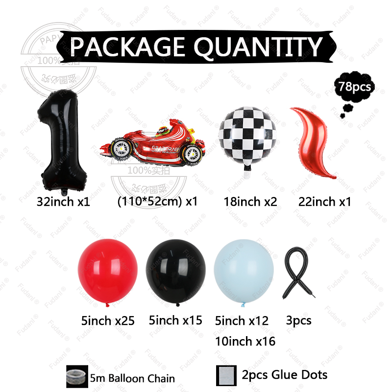 Conjunto de Balões com Tema de - Lighting Mcqueen Birthday Decor avaliação e preço
