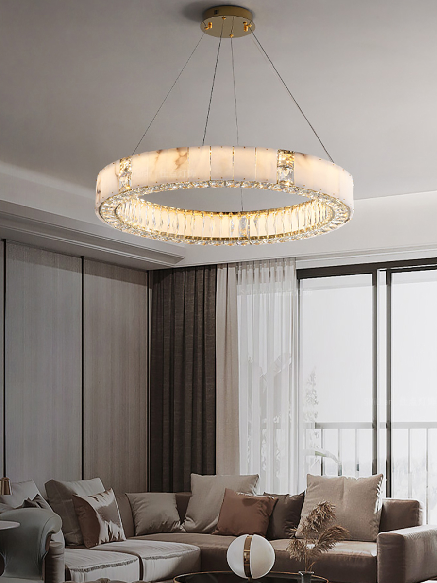Lustre LED moderno dourado pre - Elements Lighting Decor avaliação e preço