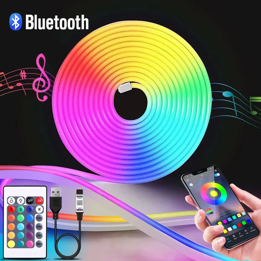 1-5m rgb led neon luz de tira  - Lighting Decor For Room avaliação e preço