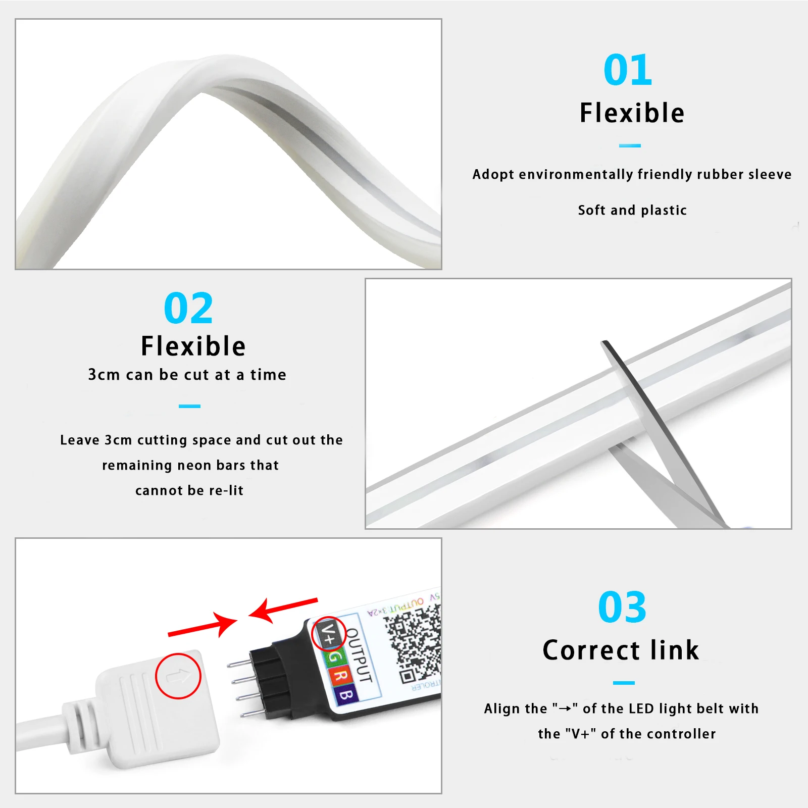 1-5m rgb led neon luz de tira  - Lighting Decor For Room avaliação e preço